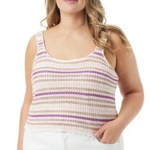 Jessica Simpson Women’s Plus Crochet Tank Top